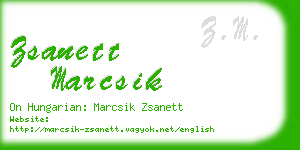 zsanett marcsik business card
